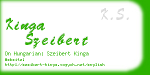 kinga szeibert business card